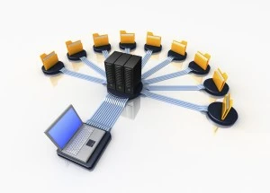 a laptop connect to a server