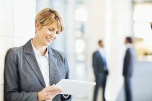 Businesswoman Using Digital Tablet